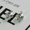 thumbnail image 1 of U8MO 10 Pairs Silver 4mm-8mm Zircon Crystal Rhinestone Ear Stud Earring With Loop-6mm SS28, 1 of 6