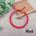 thumbnail image 1 of U8MO 10 Red Black Brown String Braided Lucky Love Rope Jade Bead Adjustable Bracelets-Red, 1 of 9