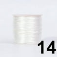 thumbnail image 1 of U8MO 10 Roll 1mm Braided Macrame Satin Silk Cord Chinese Knot Nylon Rattail Thread-14# White, 1 of 9