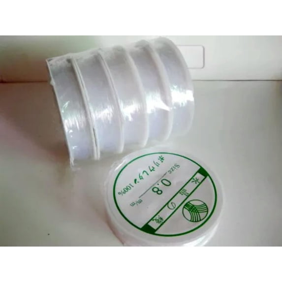 U8MO 10 Rolls Clear Crystal String Stretch Elastic Beading Cord Thread 0.5mm-1.0mm-0.8mm 10 Meter each Roll