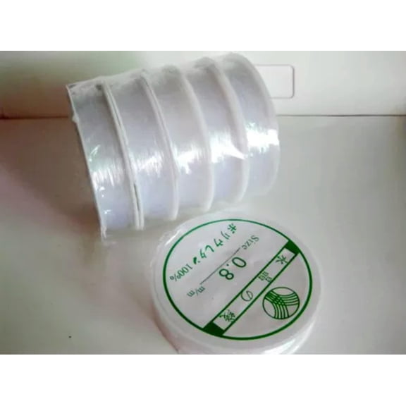 U8MO 10 Rolls Clear Crystal String Stretch Elastic Beading Cord Thread 0.5mm-1.0mm-0.8mm 10 Meter each Roll