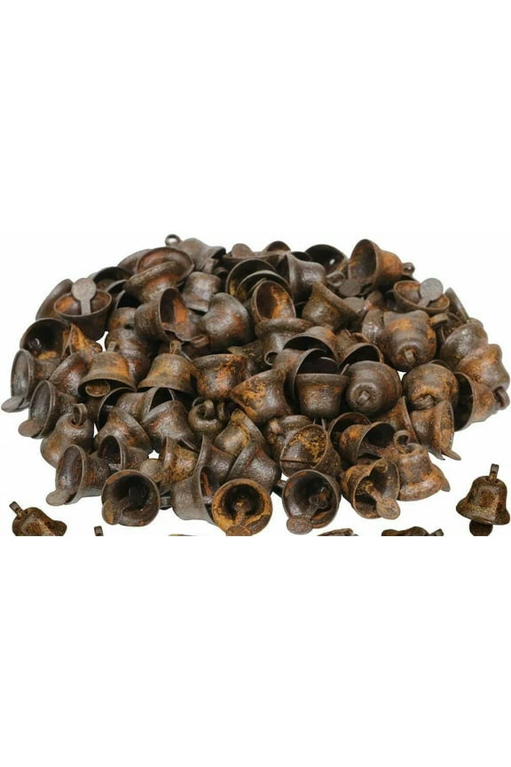 10 Rusty Metal Bell Charms Liberty Bell Decorations 10mm Set Supplies