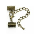 thumbnail image 1 of U8MO 10 Set Leather Ribbon Cord Rope End Crimps Crimps Kit Jewelry Making Findings-Bronze-40mm, 1 of 5