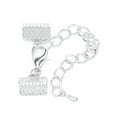 thumbnail image 1 of U8MO 10 Set Leather Ribbon Cord Rope End Crimps Crimps Kit Jewelry Making Findings-Silver-8mm, 1 of 5