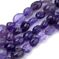 thumbnail image 1 of U8MO 10 Strand Natural Amethyst Gemstone Oval Beads Smooth Loose Spacer Beads 6~12mm, 1 of 2