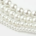 thumbnail image 1 of U8MO 10 Strd Glass Pearl Round Beads Mini Smooth Loose Spacer Beading Crafting 4~12mm-White, 1 of 3