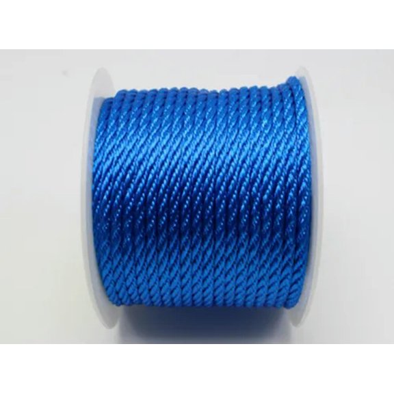 U8MO 10 meter 2mm Nylon String Chinese Satin Silk Braided Cord Love Binding Rope-Blue