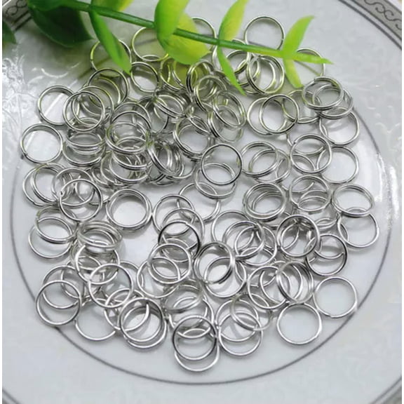 U8MO 100/500pc 8mm Metal Round Split Rings Small Double Ring For Jewelry Making DIY-100pcs