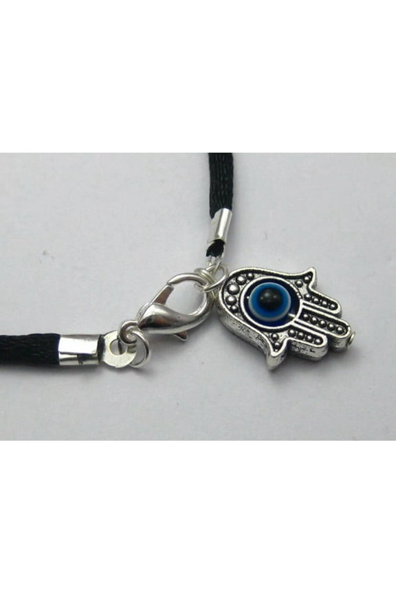 100 Black String Kabbalah Evil Eye Hamsa Hand Charms Good Luck Bracelets 20cm