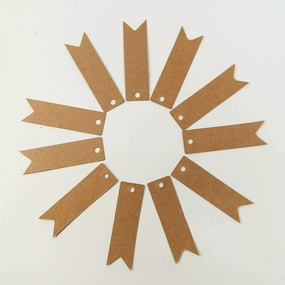 U8MO 100 Blank Kraft Paper Hang Tags Price Gift Cards Swallowtailmm 70X20 Wedding
