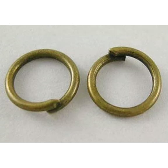 U8MO 100 Bronze Jump Ring 6mm Unsoldered Open Spit Rings Single Loop BULK
