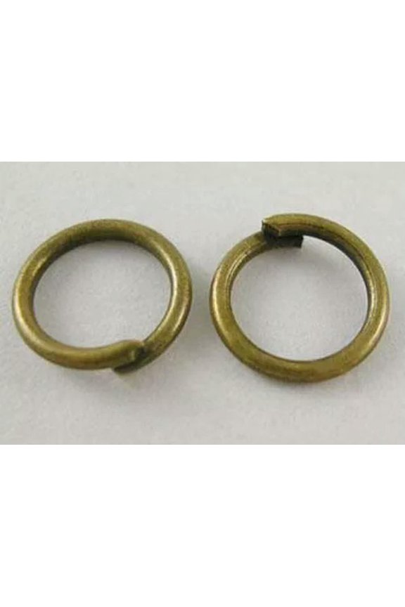 100 Bronze Jump Ring 6mm Unsoldered Open Spit Rings Single Loop BULK