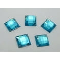 thumbnail image 1 of U8MO 100 Flatback Acrylic Faceted Square Sewing Rhinestone Button Sew on Bead 14X14mm-Blue, 1 of 3