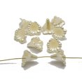 thumbnail image 1 of U8MO 100 Ivory Acrylic Pearl Lily Bell Flower Bead Cap Beads 12mm Sewing Bow Center, 1 of 9