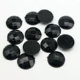 thumbnail image 1 of U8MO 100 Jet Black Flatback Acrylic Sewing Round Faceted Rhinestone 16mm Sew on beads, 1 of 7