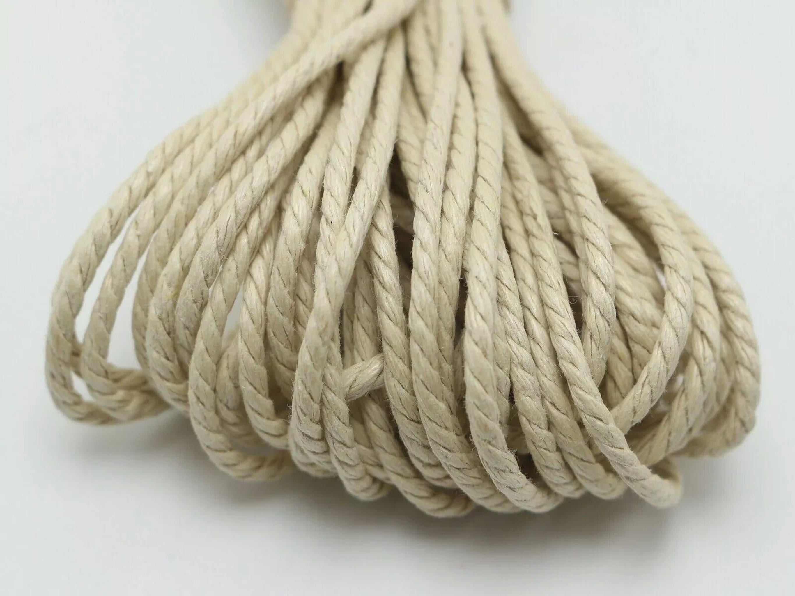 U8MO 100 Meters Khaki Waxed Twisted Cotton Cord Thread Line 2mm Macrame Rope String