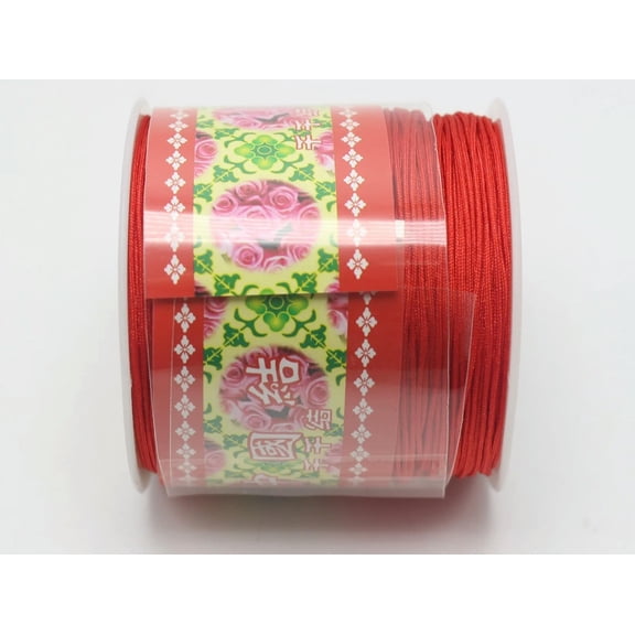 U8MO 100 Meters Red String Nylon Cord Chinese Knot Synthetic Silk Jewelery Cord 0.8mm