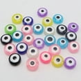 thumbnail image 1 of U8MO 100 Mixed Colour Acrylic Kabbalah Evil Eye Coin Rondelle Beads 10X5mm 8X5mm-100Pcs 11X5mm, 1 of 6