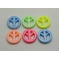 thumbnail image 1 of U8MO 100 Mixed Pastel Color Acrylic Beads Charm Various Shape Flower Heart Kids Craft-Peace Sign 16mm, 1 of 2