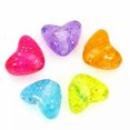 thumbnail image 1 of U8MO 100 Mixed Transparent Glitter Color Heart Pony Beads 11mm Big Hole Kids Craft, 1 of 6