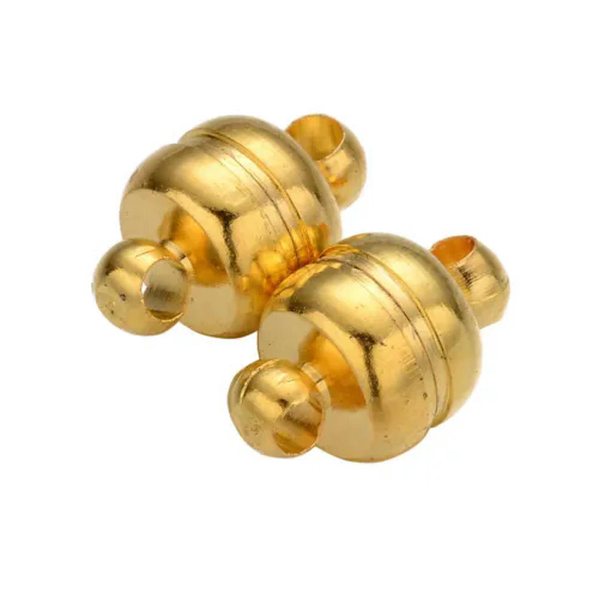U8MO 100 Set Oval Strong Brass Magnetic Clasps Hook For Bracelect Connector 11x7mm-Golden