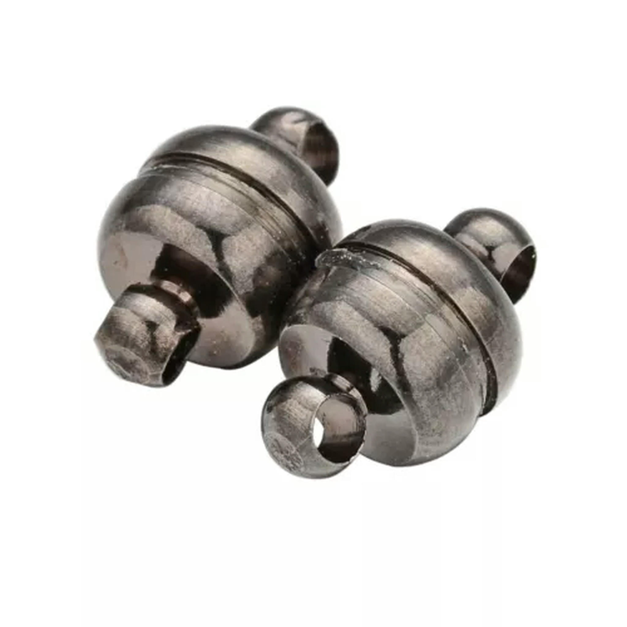 U8MO 100 Set Oval Strong Brass Magnetic Clasps Hook For Bracelect Connector 11x7mm-Gunmetal
