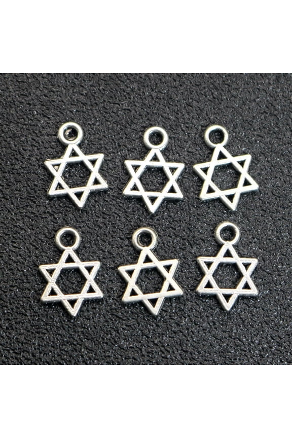 100 Tibet Silver "Star of David" Kabbalah Charm Pendant