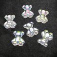 thumbnail image 1 of U8MO 100 Transparent ClearAB Acrylic Flatback Bear 15mm Rhinestone Cabochon, 1 of 6