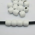 thumbnail image 1 of U8MO 100 White Barrel Wood Beads 12mm with Big Hole~Wooden Beads, 1 of 7