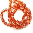 thumbnail image 1 of U8MO 100 pcs Orange Crackle Cracked Round Glass Crystal Charm Beads 8mm Craft DIY, 1 of 5