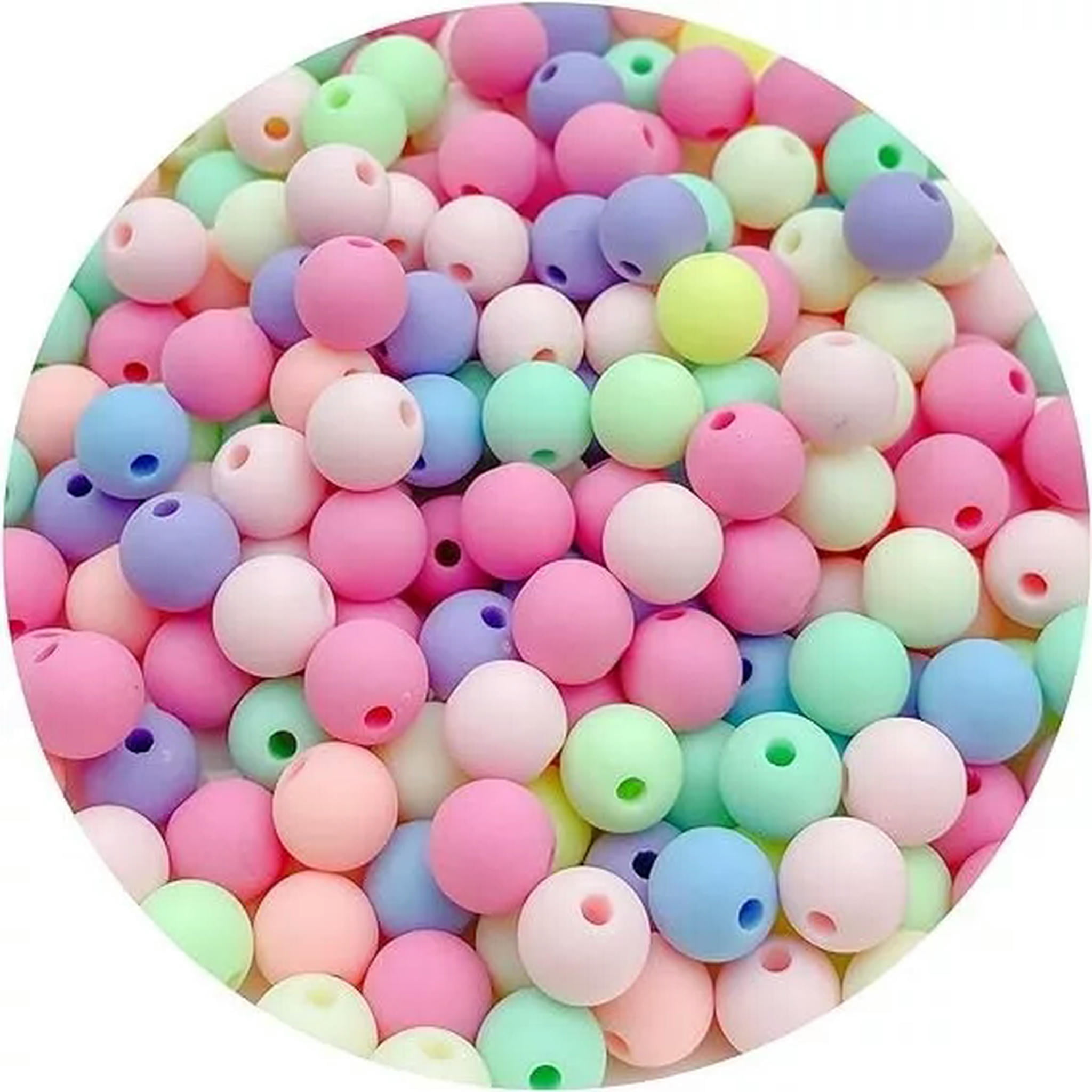 U8MO 1000 Beads 6mm Acrylic Wholesale Bulk Pastel Colors Assorted Lot Jewelry
