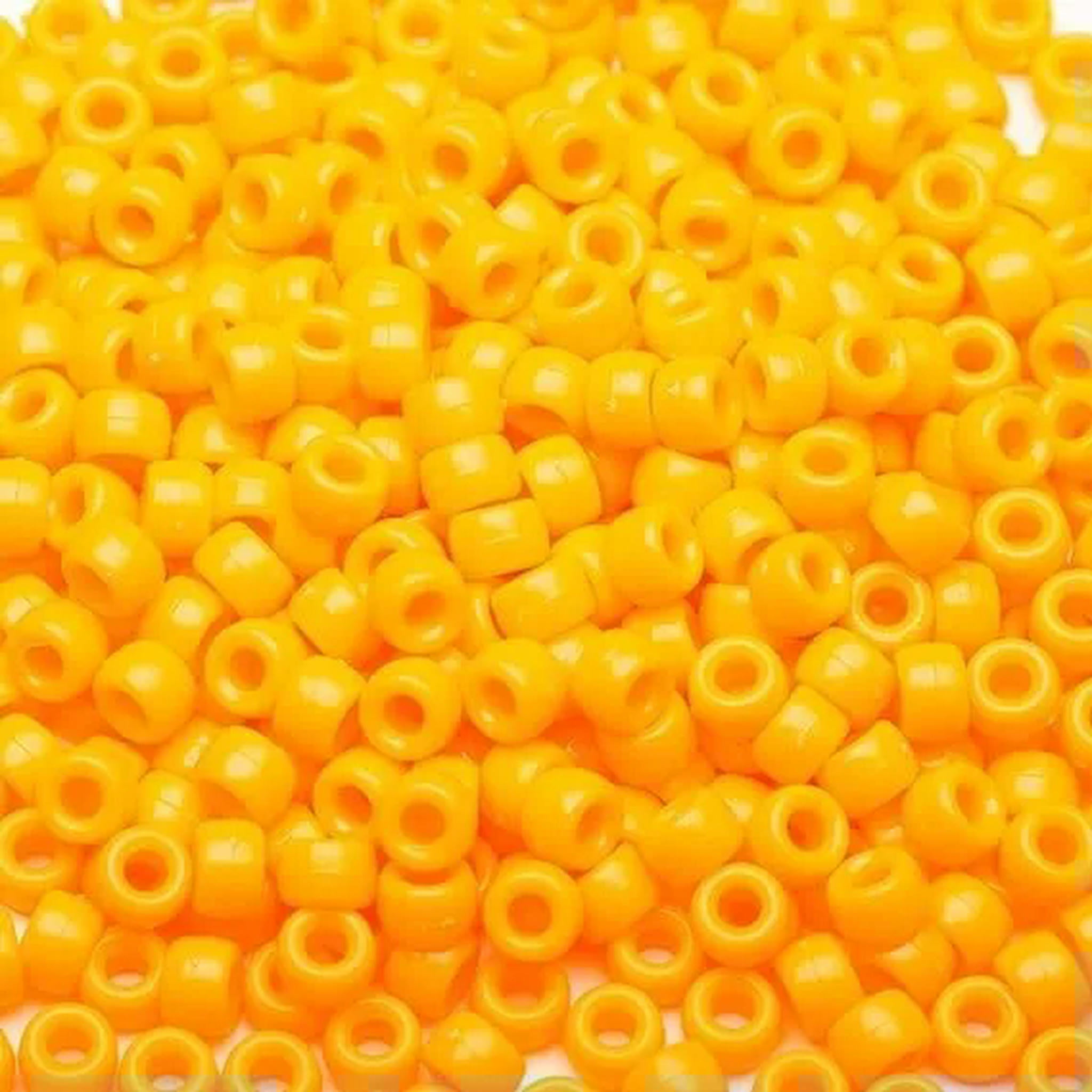 U8MO 1000 Pony Beads Acrylic Orange BULK Lot Wholesale Set Jewelry