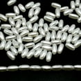 thumbnail image 1 of U8MO 1000 Pure White Plastic Faux Pearl Tiny Rice Oval Beads 3X6mm Imitation Pearl, 1 of 5