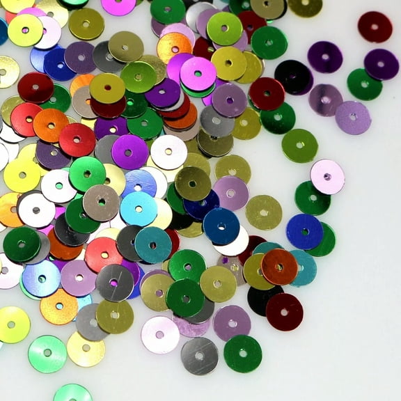 U8MO 10000 Mixed Color 4mm Flat Round loose sequins Paillettes sewing Wedding craft