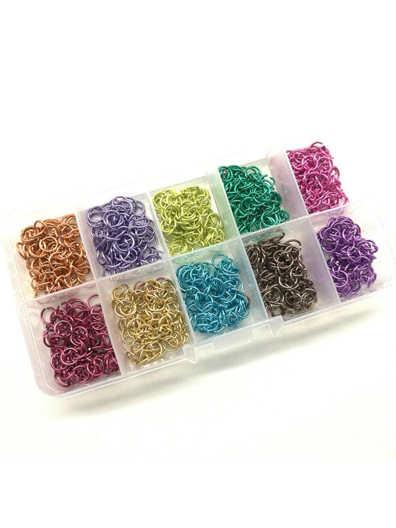 1000pc aluminium open Jump Ring Split Rings Connectors Jewelry DIY 10 Colors