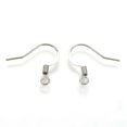 thumbnail image 1 of U8MO 1000pcs Brass Earring Hooks Flat French Earwire Nickel Free Hang Loop Craft 15mm-Platinum, 1 of 2