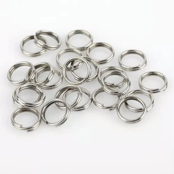 U8MO 100Pc 4-10mm Metal Round Split Rings Small Double Ring for Jewelry Making DIY-4mm