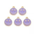 thumbnail image 1 of U8MO 100Pcs Flat Round Light Gold Alloy Enamel Charms For Jewelry Making 14.5x12mm-Lilac, 1 of 3
