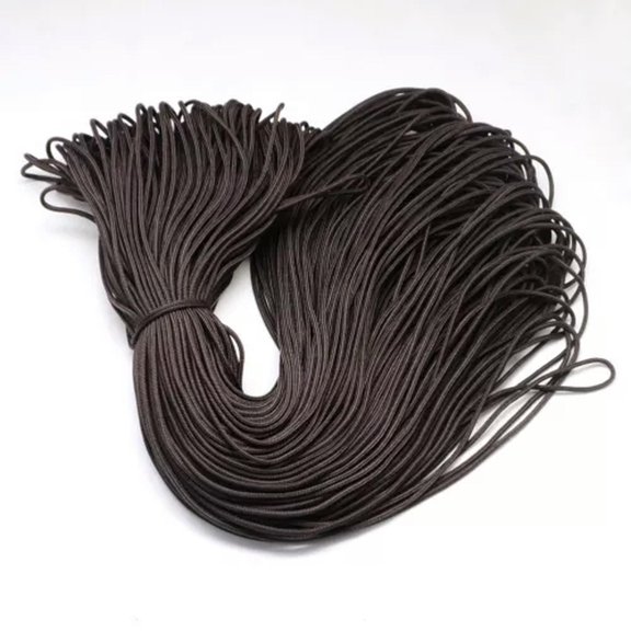 U8MO 100m Polyester Spandex Cord Ropes Spandex Accessory Thread For Climbing Rope 2mm-CoconutBrown