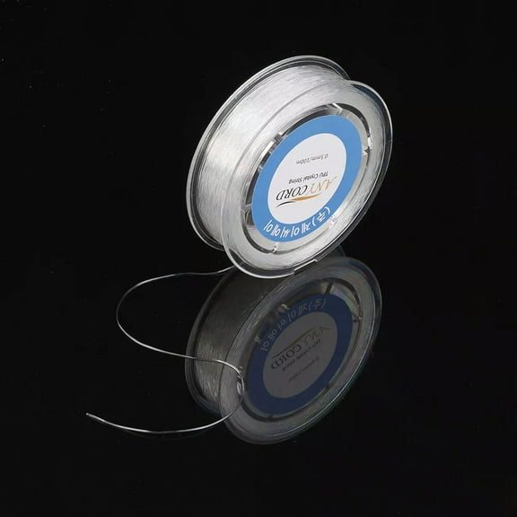 U8MO 100m/roll Clear White Stretch Elastic Fibre Wire Thread Beading Craft Cord 0.5mm