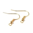 thumbnail image 1 of U8MO 100pc Golden Brass Earring Hooks Nickel Free Fish Earwire Earring Making 19x17mm, 1 of 3