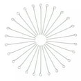 thumbnail image 1 of U8MO 100pcs 304 Stainless Steel Eye Pins Smooth Loop 21 Gauge Drilled Findings 65mm, 1 of 1