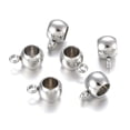 thumbnail image 1 of U8MO 100pcs 304 Stainless Steel Hanger Rondelle Links Metal Smooth Bail Beads 9x6mm, 1 of 2