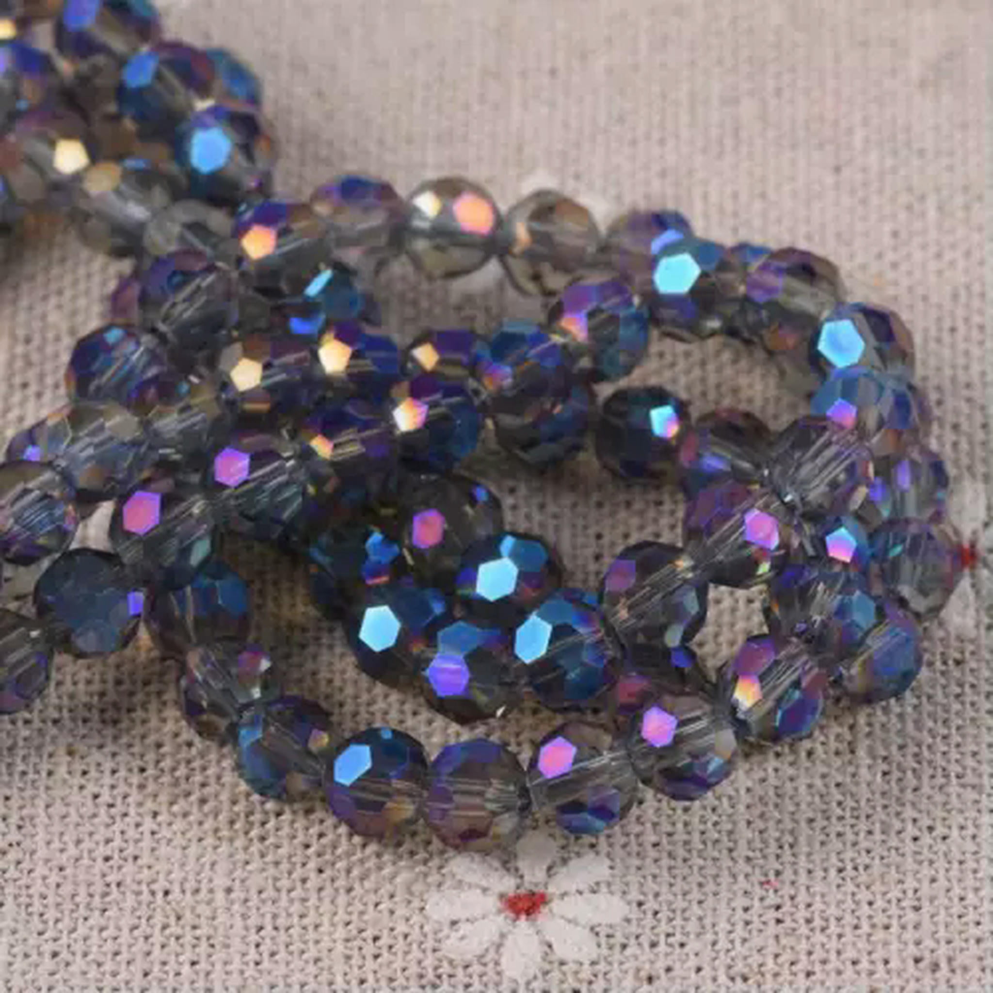 U8MO 100pcs 6mm Round 32Facets Crystal Glass Loose Ball Sphere Crafts ...