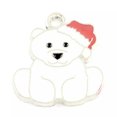 thumbnail image 1 of U8MO 100pcs Alloy Enamel Bear Pendants Christmas Metal Smooth Charms Ivory 24.5x21mm, 1 of 2