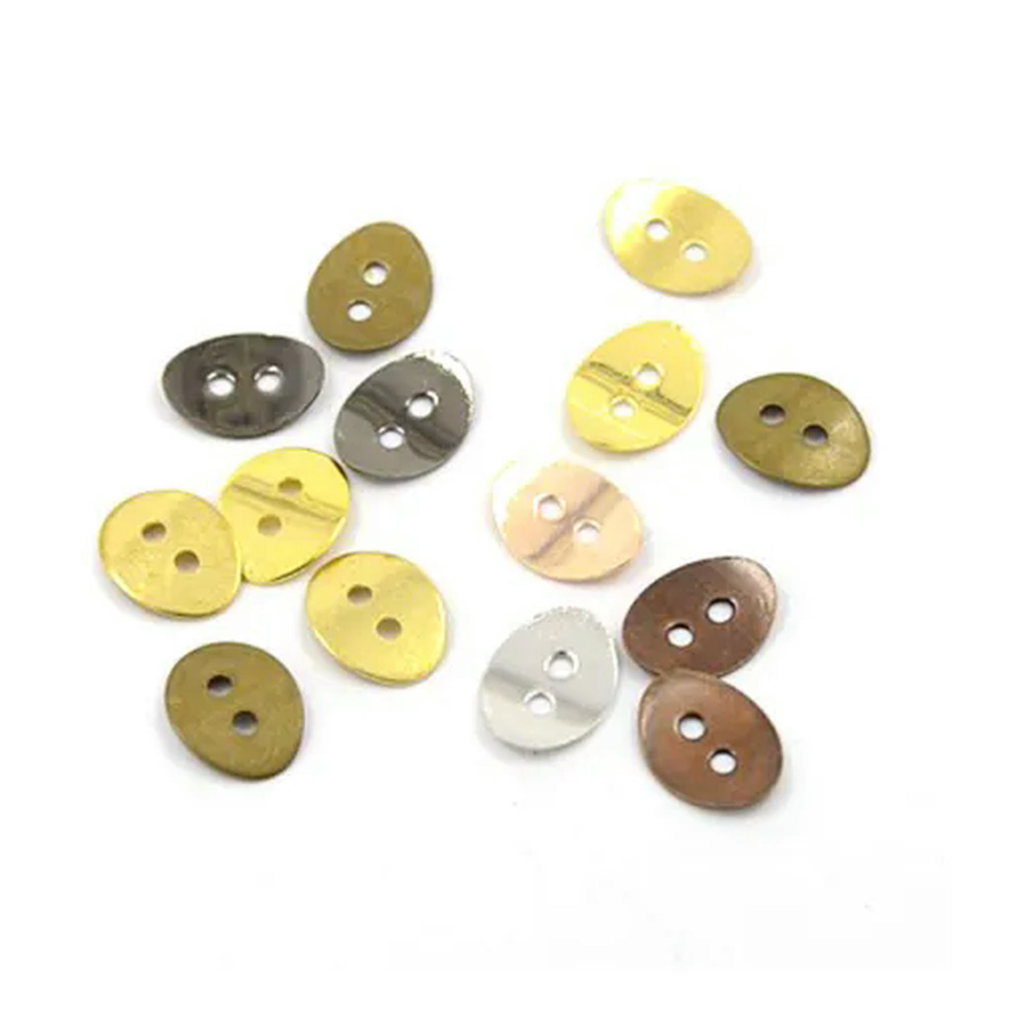 U8MO 100pcs Brass Curved Oval Buttons Smooth Leather Wrap Bracelet ...