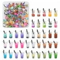 thumbnail image 1 of U8MO 100pcs Glass Bottle Pendants Colorful Resin Fruit Juice Dangle Charms 23~28mm, 1 of 9
