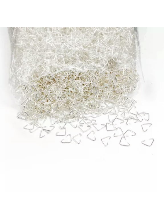 100pcs Triangle Jump Ring Bails Iron Metal Split Rings Connectors DIY Jewelry-Silver