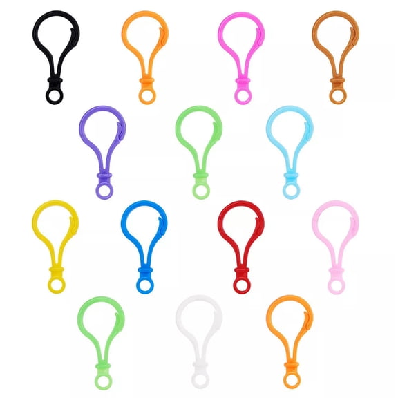 U8MO 100x Bulb Plastic Lobster Clasps Trigger Clip Snap Hooks Key Chain Clasp 51x25mm