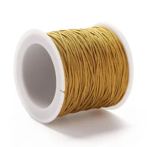 U8MO 100yards/roll 0.8mm Braided Nylon Thread DIY Material For Crafts Jewelry Making-Goldenrod